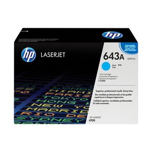 Cartucho de Toner Original HP LaserJet 643A Q5951A Cyan