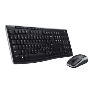 Kit Teclado + Mouse Inalambrico Logitech Mk270 Usb Combo Gtia Oficial Negro