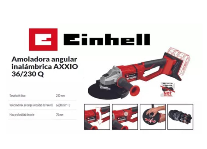 Amoladora angular a batería AXXIO 36/230 Q Einhell