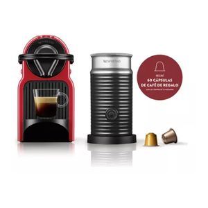 Cafetera Nespresso Inissia Rojo + Aeroccino