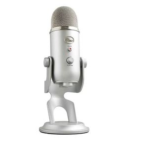 Microfono Condensador Yeti Usb Tipo Estudio Pie Podcast Silver
