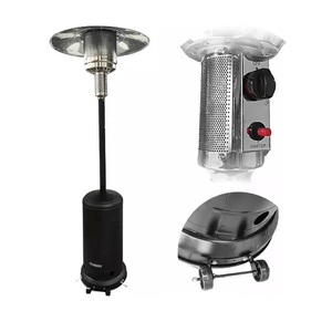 Calefactor Hongo Exterior Lusqtoff Jk-1008n A Gas C/ruedas