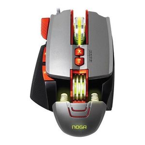 Mouse Gamer Noga Sektor Luz Rgb 3200dpi Metalico 8 Botones