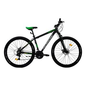 Bicicleta Mtb Rodado 29 Nordic X2.0 T18 21v Shimano Aluminio Negro con Verde