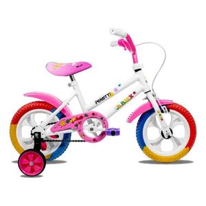 Bicicleta Infantil Peretti Dama R12 Con Rueditas Blanco