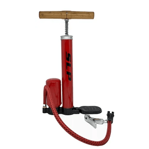 Inflador De Pie Con Tanque Slp 9015a Corto Inflado Rapido Rojo