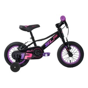 Bicicleta Niñas Slp 5 Pro Rodado 12 Con Rueditas Color Negro